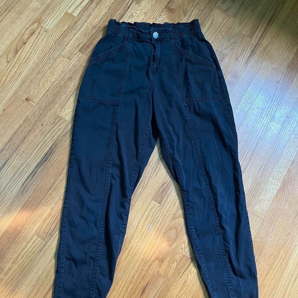 Black High Waist Utility Pants